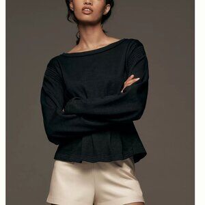 Pilcro Long-Sleeve Cocoon Corset Top